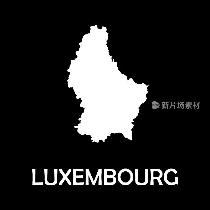 Luxembourg vector set. Detailed country shape with region borders, flags and icons isolated on white background.